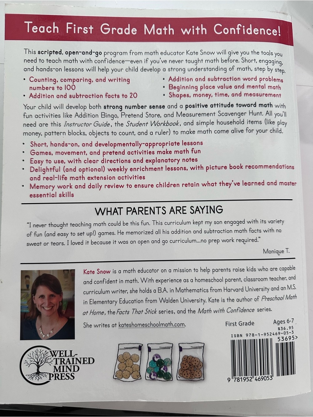 Math with Confidence Instructor Guide - First Grade - Picture 2 of 3